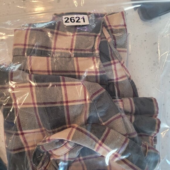 Eddie Bauer Button Up Shirt Mens XLT Green Plaid 100% Cotton Long Sleeve Top - Picture 8 of 8